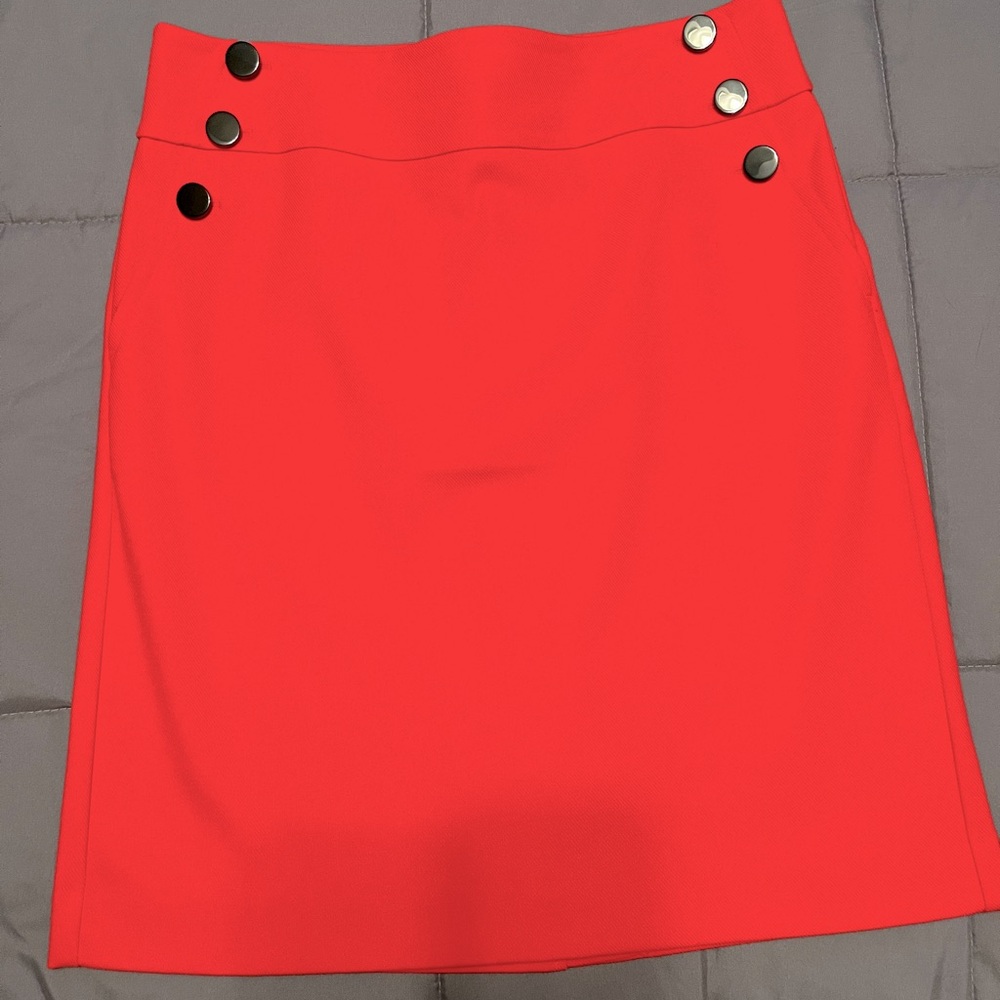 Loft red pencil skirt